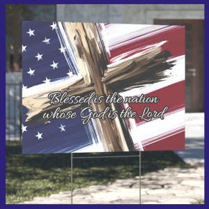 Pro President Trump Garden Decor Memorial Day Outdoor American Gift Religious Cross Sign Patriotic Yard Sign Art Home &  Independence Flag