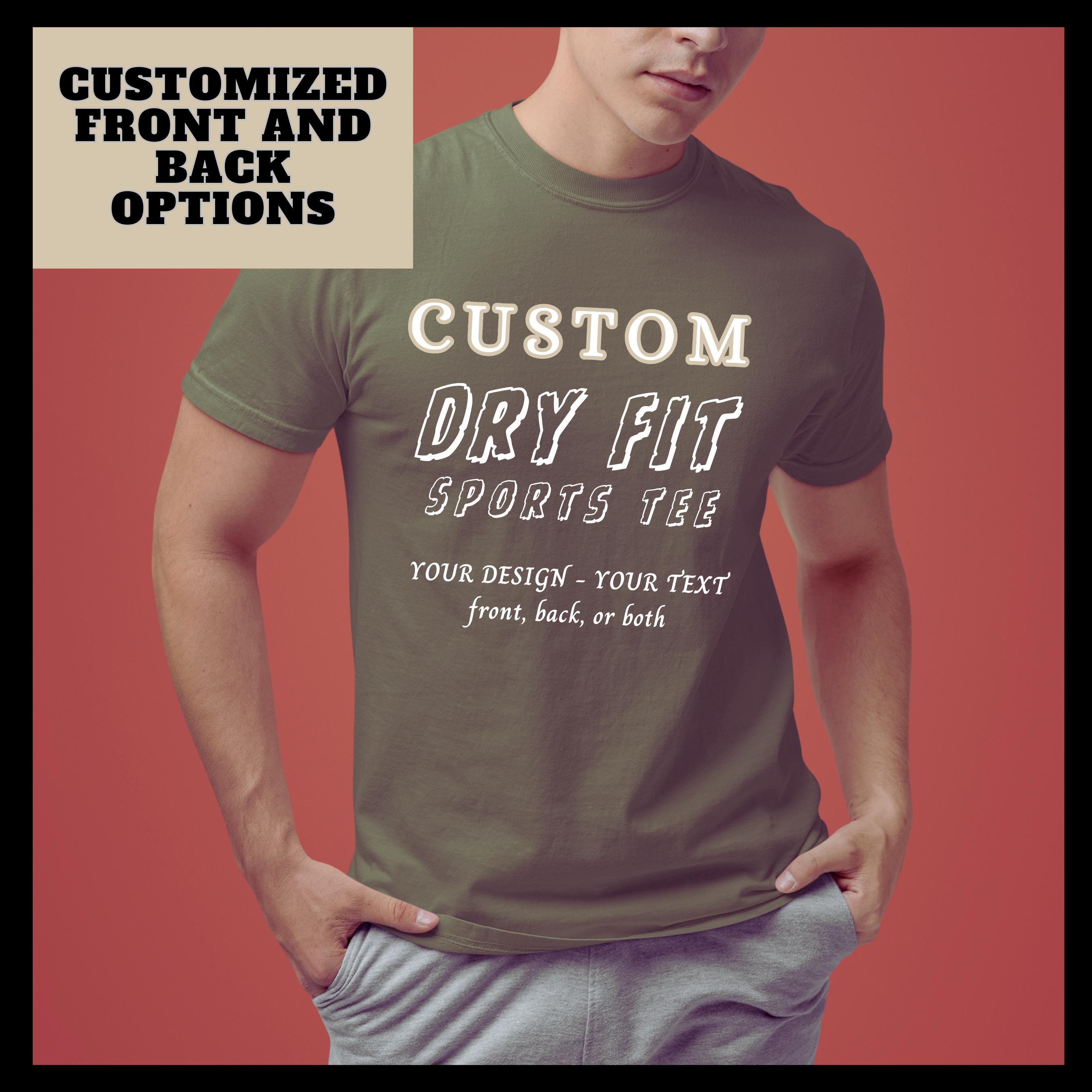 Personalized Dry Fit Sports Tee, Custom Moisture Wicking T-shirt, Gym Wear,  Fitness Gift, Custom Athletic Top - Etsy, image size:2700x2700