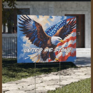 Independence Flag Patriotic Yard Sign Pro America President Trump Garden Decor Memorial Day Garden Maga Decor Religious Cross Sign USA Proud