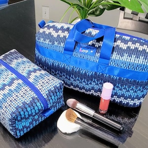 Makeup bags, travel cosmetic bag, travel makeup bag, square makeup bag, boxy makeup bag, toiletry bags, boho makeup bag