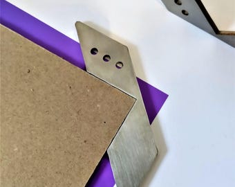 Edelstahl-Eckenschlaufe für Buchdeckel