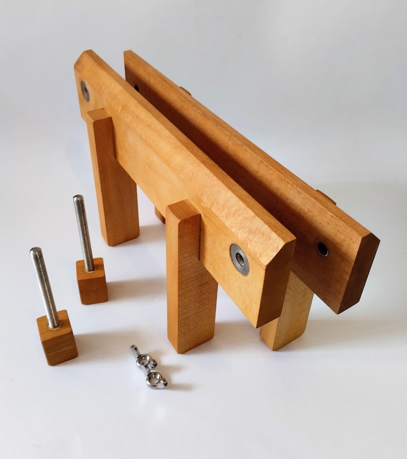 Beech Wood Bookbinding Press: A4 Gluing, Stainless Steel Rods - Etsy