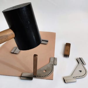 Jauge d'angle en cuir en acier inoxydable pour sacs, portefeuilles - Outil pour onglets de couture image 6