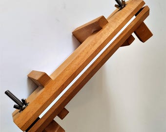 Buchbinderpresse aus Buchenholz: A4 Leimung, Edelstahlstäbe