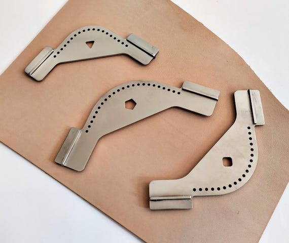 Stainless Steel Leather Corner Gauge for Bags, Wallets – Sewing Miter Tool