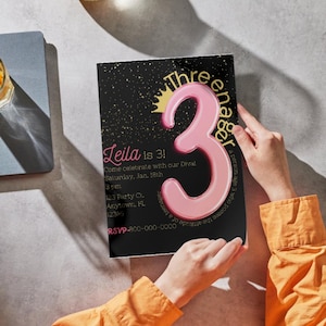 Threenager Birthday Invitation