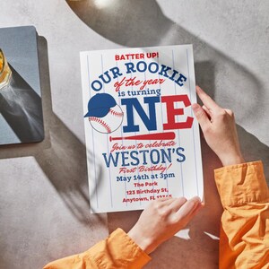 Rookie of the Year Birthday Invite