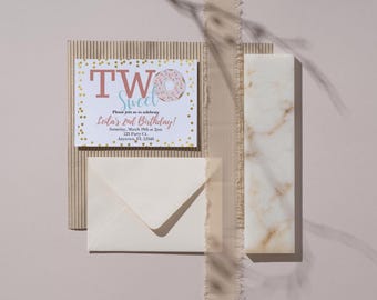 Two Sweet Birthday Invitation