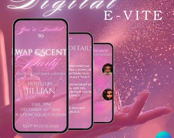 Perfume Exchange invite, perfume swap invite, vday invite, galentine party invite, girls invitation, Valentine’s Day invite