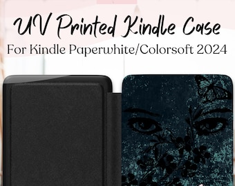 Mystical Eyes Kindle Paperwhite Cover, Floral Silhouette (2024 12th Gen)