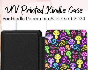 Neon Mushroom Kindle Softcase 7" Cover for Kindle Paperwhite or Colorsoft - 2024 12th Gen