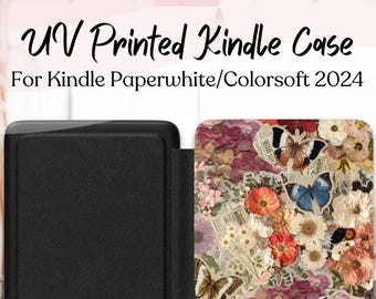 Vintage Botanical Butterfly E-Reader Case for Kindle Paperwhite 2024