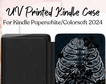 Gothic Ribcage Kindle Paperwhite Case, 2024 12th Gen - Vegan Leather