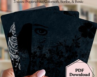 Dark Academia Kindle Insert Bundle, Memento Mori Designs (PDF Pattern)
