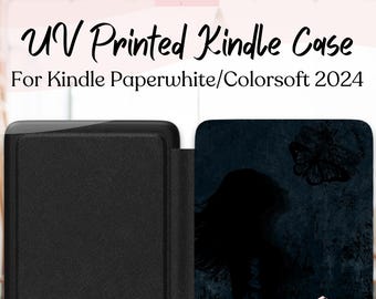 Memento Mori Kindle Paperwhite Case – Noir Butterfly, Vegan Leather