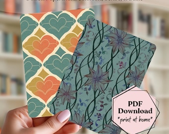 Vintage Kindle Insert PDF Bundle, Mid-Century Modern & Elvish Botanical