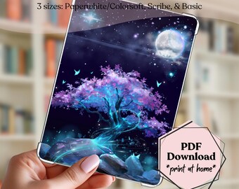 Glowing Fairy Tree Kindle Insert, Fantasy Reader (PDF Printable)