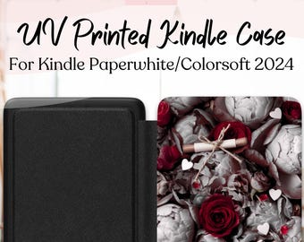 Dark Romance Red Roses & Secret Scrolls 7" Cover for Kindle Paperwhite 2024