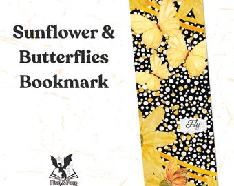 Sunflowers and Butterflies Bookmark