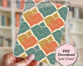 Mid-Century Modern Hearts Kindle Insert (PDF Download)