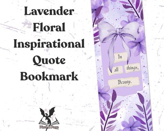 In All Things Beauty Inspirational Quote Bookmark