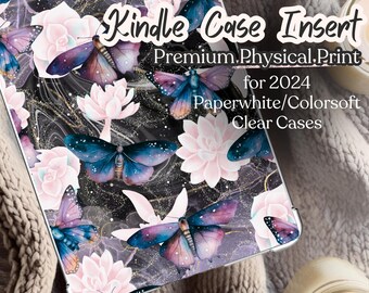 Celestial Moths and Succulents Kindle Insert 2024 Paperwhite - PHYSICAL PRINT