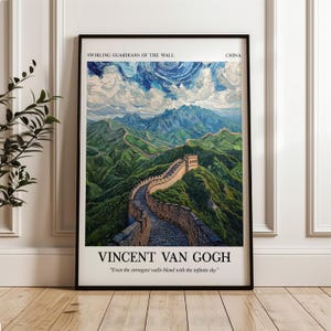 Van Gogh Wandkunst, Sternenhimmel Druck, Stein Wandmalerei, impressionistische digitale Kunst, Fine Art Download, Van Gogh inspiriertes Poster