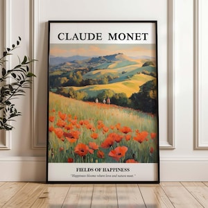 Claude Monet Wall Art, Floral Impressionist Print, Fields of Flowers Poster, Nature Inspired Artwork, Fine Art Print, Monet Painting