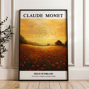 Claude Monet Wand Kunst Blumendruck Monet Malerei Blumen Poster Natur inspiriert Kunstwerk Fine Art Digital Download Impressionistische Kunst