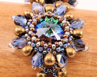 Tutorial de abalorios para pulsera Cosmic Bursts, patrón de joyería, tutoriales de tejido de abalorios, descarga instantánea, PDF