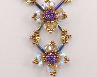 Beading Tutorial for Ethereal Spring Necklace, jewelry pattern, beadweaving tutorials, instant download, PDF