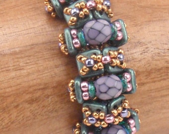 Tutoriel de fabrication de perles pour bracelet des Galapagos, modèle de bijoux, tutoriels de tissage de perles, téléchargement immédiat, PDF