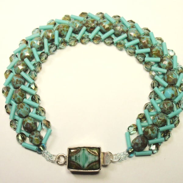 Beading Tutorial for Lily's Bracelet, jewelry pattern, beadweaving tutorials, instant download, PDF