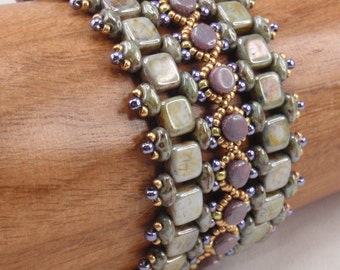Beading Tutorial for Painted Way Bracelet, jewelry pattern, beadweaving tutorials, instant download, PDF
