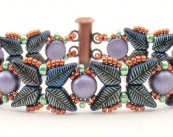 Harlequin Bracelet Beading Tutorial: Kite Bead Pattern (PDF)