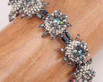 Beading Tutorial for Starmie Bracelet, jewelry pattern, beadweaving tutorials, instant download, PDF