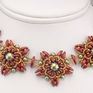 Beading Tutorial for Thoraxian Stars Necklace, jewelry pattern, beadweaving tutorials, instant download, PDF
