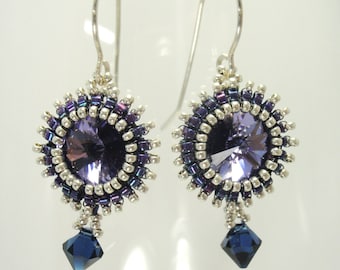 Beading Tutorial for Duchess Earrings, jewelry pattern, beadweaving tutorials, instant download, PDF