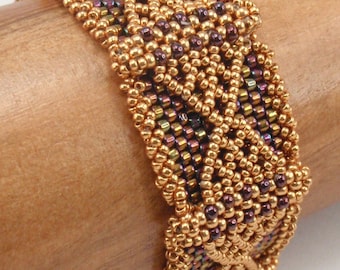 Beading Tutorial for Thorbardin Bracelet, jewelry pattern, beadweaving tutorials, instant download, PDF