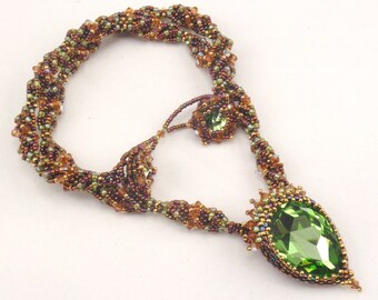 Tutoriel de perles de collier Oeil de dragon : motif CRAW (PDF)