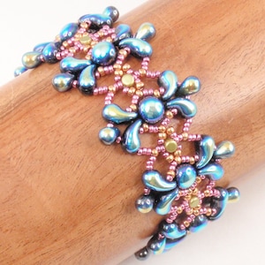 Beading Tutorial for Splash Bracelet, beading tutorials, bracelet tutorials, beadweaving tutorials, beadwoven tutorials, patterns, jewelry