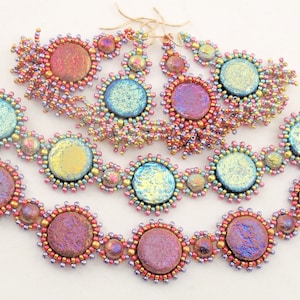 Beading Tutorial for Junkanoo Bracelet and Earrings, beading tutorials, bracelet tutorials, beadweaving tutorials, earring tutorials