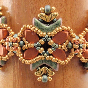 Beading Tutorial for Search of the Intrepids Bracelet, beading tutorials, bracelet tutorials, beadweaving tutorials, beadwoven tutorials