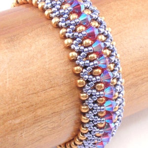 Beading Tutorial for Kaleidoscope Bracelet, beading tutorials, bracelet tutorials, beadweaving tutorials, beadwoven tutorials