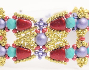 Tutorial per realizzare il braccialetto Tithonus con perline: schema per intrecciare le perline (schema PDF)