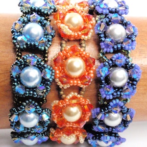 Beading Tutorial for Sweet Pea Bracelet, jewelry pattern, beadweaving tutorials, instant download, PDF