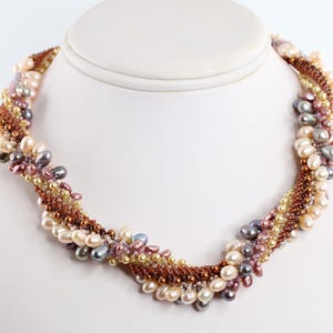 Beading Tutorial for Ariel&#39;s Rising Necklace, jewelry pattern, beadweaving tutorials, instant download, PDF