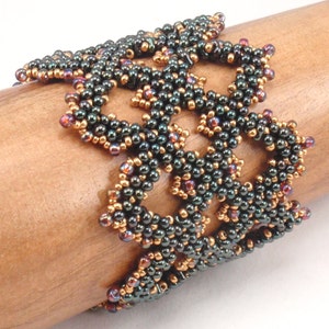 Beading Tutorial for Lace of Spades,  jewelry pattern, beadweaving tutorials, instant download, PDF
