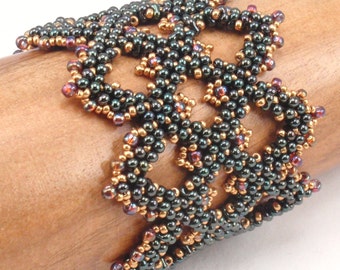 Kralentutorial voor schoppenkant, sieradenpatroon, tutorials kralenweven, instant download, pdf