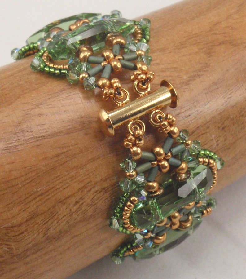 instant download jewelry pattern Beading Tutorial for Trestles and Pylons Bracelet PDF beadweaving tutorials